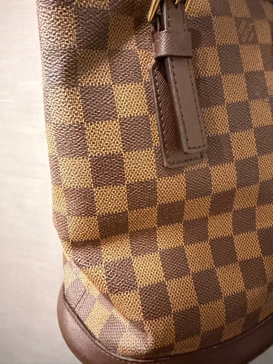 LOUIS VUITTON Marais Shoulder Bag Damier Ebene Leather Brown - Picture 3 of 11